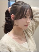 ニュアンスレイヤー/ヘーゼルベージュ/小顔/フェイスレイヤー/
