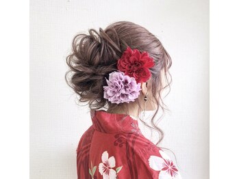 ヘアセット ナゴヤ ラビット(hair set NAGOYA RABBIT)の写真/お祭りイベントの主役に！浴衣の着付けとヘアーセットで特別な一日を演出♪