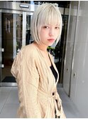 切りっぱなしボブ/ハイトーンカラー◎