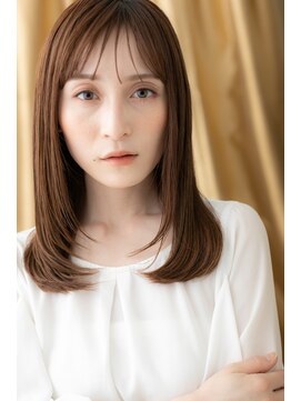 カバーヘア イヴ 戸頭店(COVER HAIR EVE) シルキーベージュ美髪前下がりレイヤーロングZ戸頭30代40代50代