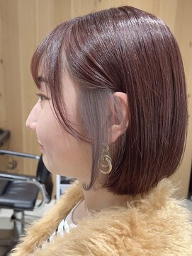 ゴウトゥデイ 渋谷MODI店(GO TODAY) グレーイヤリングカラー× やわらかボブ