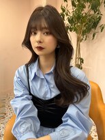 ボタン シブヤ(VOTAN SHIBUYA) 韓国ヘア/くびれヘア/前髪あり/顔まわりカット/暗め透け感カラー