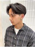 メンズ/センターパート/ウルフ/シースルーマッシュ