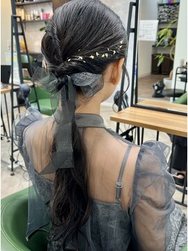 ハイプ(hipe) シンプル大人可愛い◇ローポニーテール◇