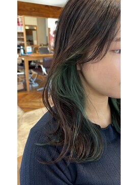 カノエ 山口小郡店(canoe) イヤリングカラー×カーキ