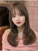 ○フェミニンロング×メルティーカラー【髪質改善/新宿】