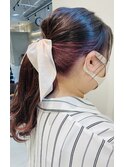 白髪染めあり☆インナーカラーピンク☆