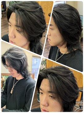 クリア 美容室 メンズ☆ロングレイヤー&ニュアンスパーマ