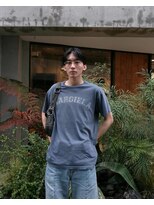 オムズ(OM's)&nbsp;メンズカットセンターパートニュアンスパーマ韓国大須矢場町