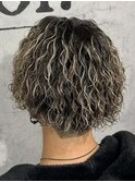 メンズハイライトツイストスパイラルパーマ縦落ちパーマ