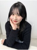 透け感ストレート×シースルーバング