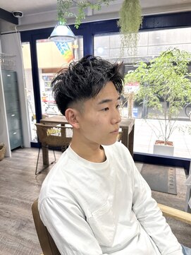 ティーヘア(t.hair) 骨格矯正爽やかメンズショートカット/刈り上げ/マイクロバブル