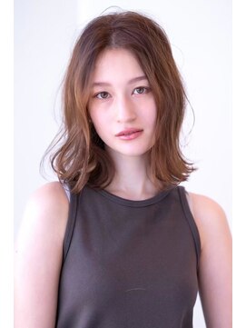 ケアリー 千葉ニュータウン中央(Carelly) 縮毛矯正/くびれヘアー/アプリコットオレンジ