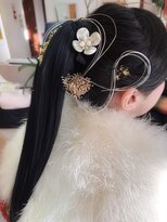 キャパジャストヘアー(CAPA just hair)&nbsp;20歳の集い　和装ポニーテールアレンジ