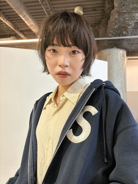 ナヌーク シブヤ(nanuk shibuya) 透け感オリーブカラー！レイヤーボブ！
