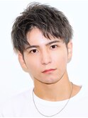 【ナチュラルハーフアップバング×刈り上げツーブロック】