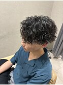 無造作波巻きマッシュパーマ