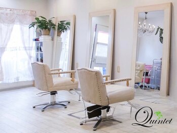 ヘアアンドデザイン クインテット(hair & design Quintet)の写真/【深井徒歩２分】完全マンツーマン施術！美容室が苦手な方も落ち着ける特別な空間でキレイに♪