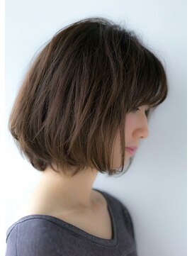 アバーブザビューティーアイランド(Above the beauty island) グレージュ×王道アゴラインワンカールボブ☆【吉祥寺Above】