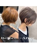 この夏おすすめ☆前髪なし×絶壁解消ひし形ショート