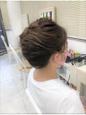 ウェーブ夜会巻き