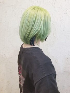 フロール(Flor) 【flor 戸塚】*インナーカラー+ライトグリーン×ブラック