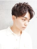 ツーブロックアップバングショート