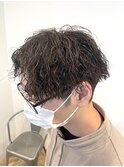 波巻きツイストスパイラルパーマメンズカット