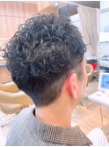 ツーブロックマッシュツイストルパーマ
