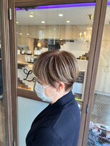 ロク 白楽(rocu)&nbsp;前髪/マチルダボブ/ピンクベージュインナー/グレージュ[白楽駅]