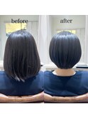 髪質改善ツヤ髪黒髪暗髪 すっきり似合わせショート