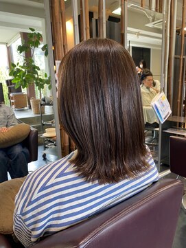 サラジュ 西宮北口店(SARAJU) 【SARAJU 西宮北口店】艶髪外ハネミディアム/ブラウン