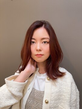 パザパ 寒河江店(pa.za.pa.) 秋色カッパーブラウン×艶感のあるナチュラルレイヤースタイル