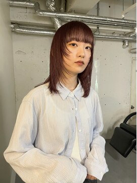 ノラ シブヤ(NORA) フェイスレイヤー/レイヤーカット/オレンジブラウン