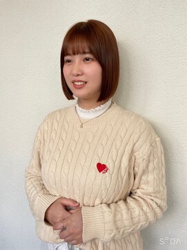 エルサフィロ ヨドヤバシ(el zafiro yodoyabashi) オレンジベージュ　ボブ　20代30代