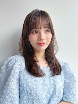 フィーリーカラー 大阪梅田店(feery color) オリーブベージュショートミニボブグレージュブリーチレイヤー