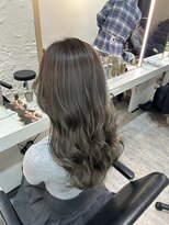 ブレンド 渋谷(BLend)&nbsp;前髪アンブレラカラーグレージュ韓国