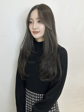アクシス 栄店(`AXIS) ash beige × layer cut