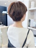 福山市美容室Caaryふんわりニュアンスパーマショートヘア