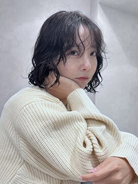 ロンドミラー 博多店(Lond Mirror) イメチェンショート外はねボブ美髪ブルーブラックワイドバング