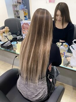 エスアンドケー 下通店(S&K)の写真/《ワンポイントエクステ》高品質のエクステ使用で、地毛との馴染みが良い、違和感のない自然な仕上がりに◎