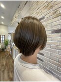 オリーブベージュショート