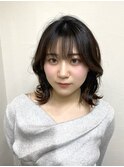 ミディアム　くびれ巻き　髪質改善　博多美容室