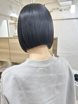黒髪ボブ ミニボブ 髪質改善ストレート 前下がりボブ 韓国ボブ
