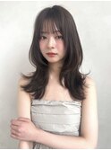 レイヤーカット/グレージュ/フェイスレイヤー/くびれヘア