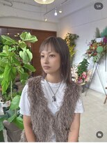 エアージーモ 小倉店(Fate design Air G mo)&nbsp;ハイライトカラーグレージュレイヤーカットリセッター髪質改善