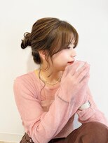 エミュ 天文館店(eMu)&nbsp;抜け感のあるミニお団子hair×秋color