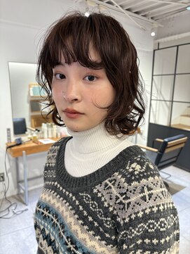 顔まわりからおしゃれにボブパーマ◯