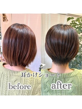 耳掛けショートヘア