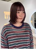 レイヤーボブ/レッドブラウンカラー